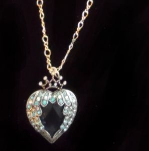 Betsey Johnson blue winged crown neck